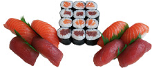 Sushi mix zalm en tonijn groot